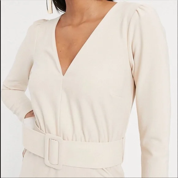 Beautiful midi pleaded cream dress - Picture 6 of 6